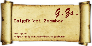 Galgóczi Zsombor névjegykártya