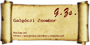 Galgóczi Zsombor névjegykártya